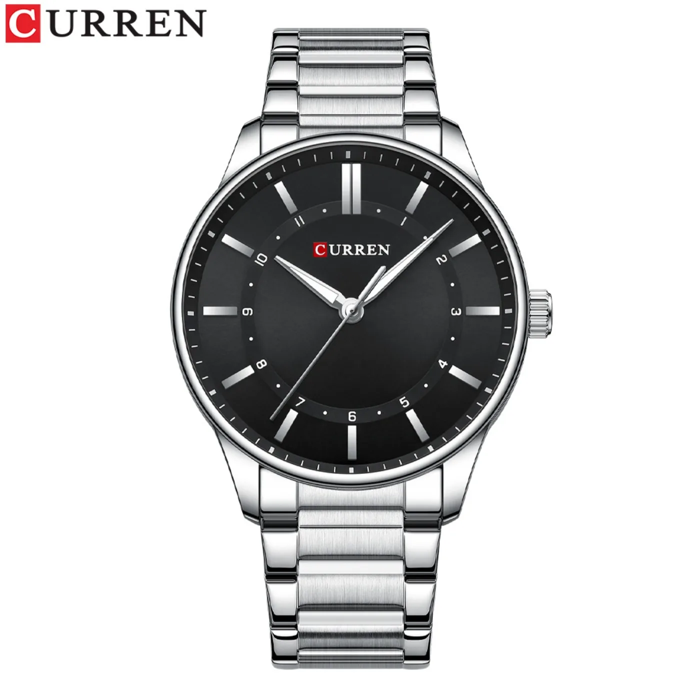 Фото Мужские кварцевые часы CURREN 8430 Classic Fashion, классический дизайн, светящиеся стрелки, простой золотистый корпус из нержавеющей стали, для делового и повседневного стиля, Reloj Hombre №3