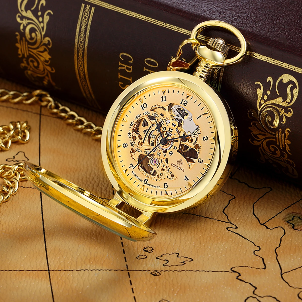 ,Mens Mechanical Pocket Watches Women Fob Chain Mens Exquisite Carving Dial Clock Luxury Fashion Quartz Pocket Watch Unisex Gift