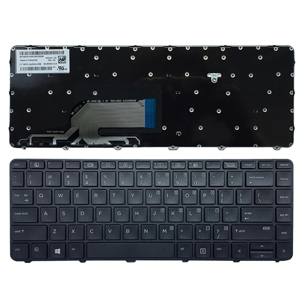 

New for HP PROBOOK 430 G3 440 G3 446 G3 KEYBOARD NO BACKLIT with Frame US