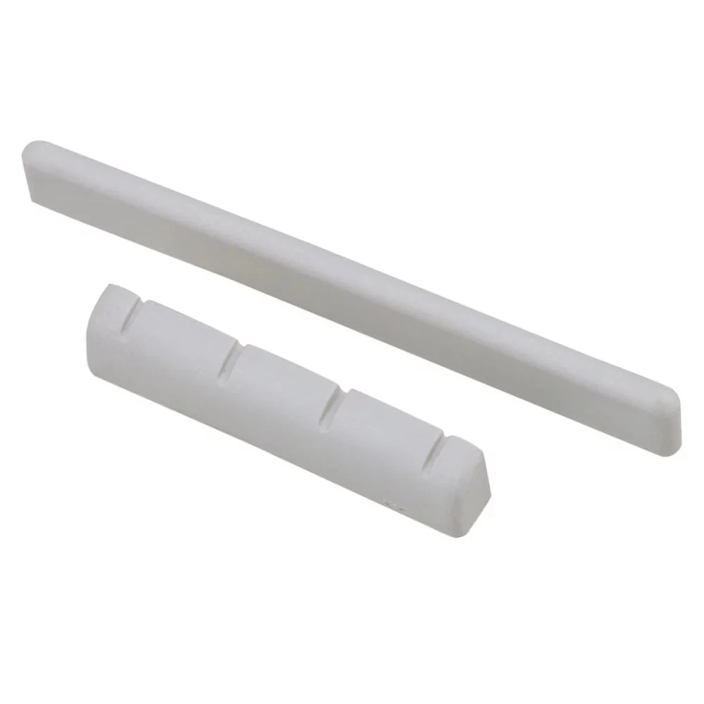 

35x7mm/60x6mm Bridge Saddle and Slotted Nut for 4 String Guitar Ukulele