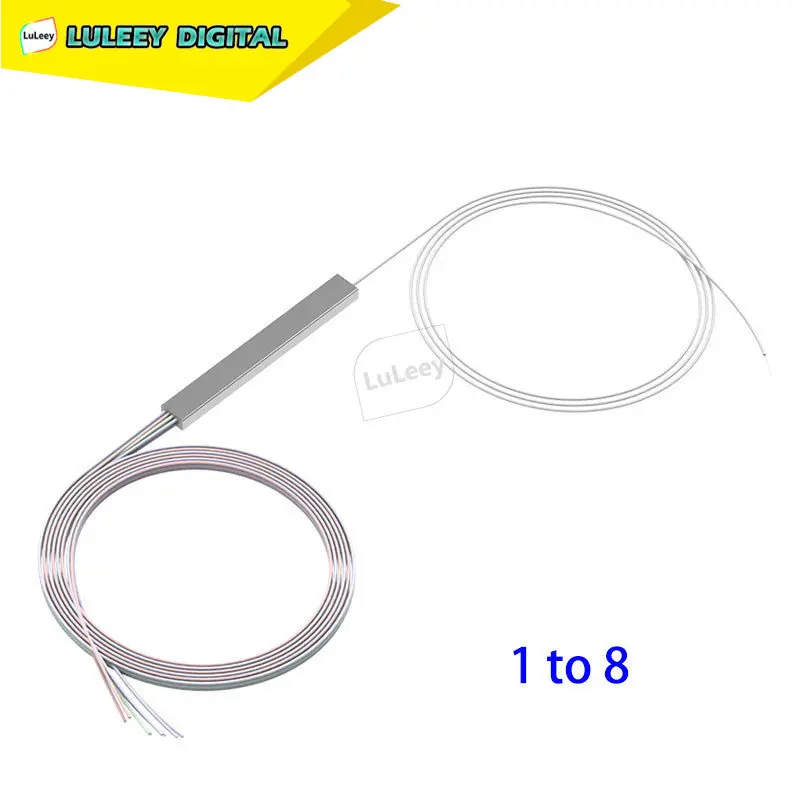 

10 шт., 1X8 волоконно-оптический сплиттер без разъема, стальная труба Mini PLC