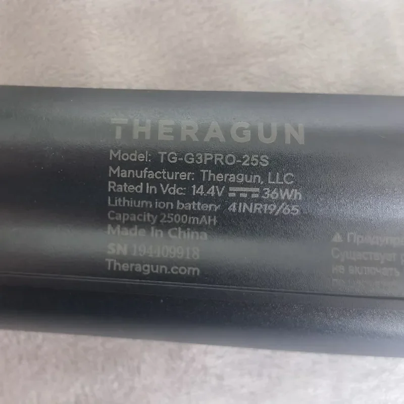 100% оригинал 2500 мАч для аккумулятора фасциального пистолета THERAGUN TG-G3PRO-25S