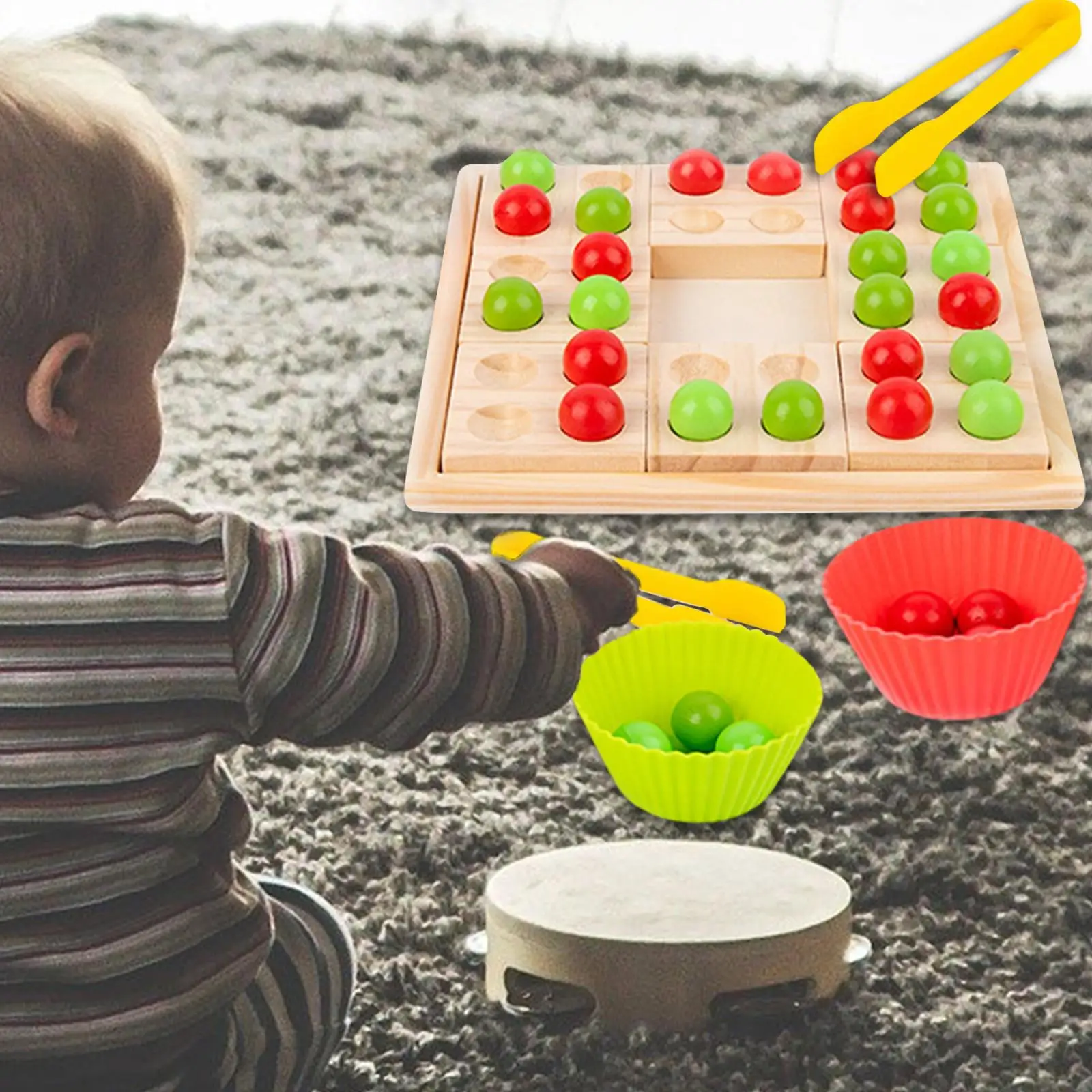 

Montessori Bead Game Brain Teaser for Age 4 5 6 7 8 Children Holiday Gifts