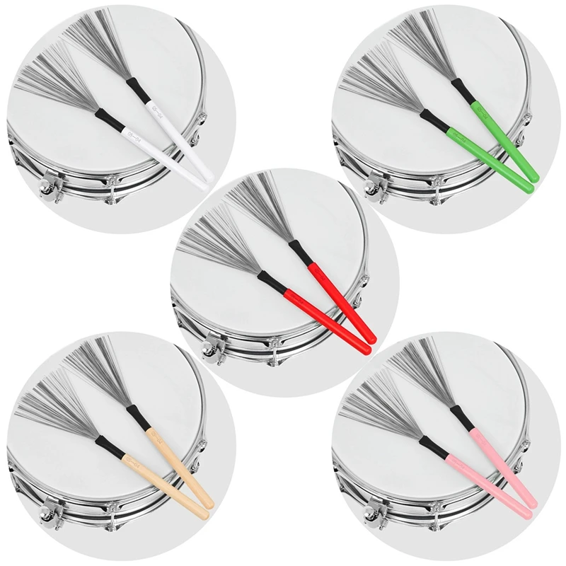 1 пара барабанных щеток барабанные проволочные щетки с удобными кленовыми