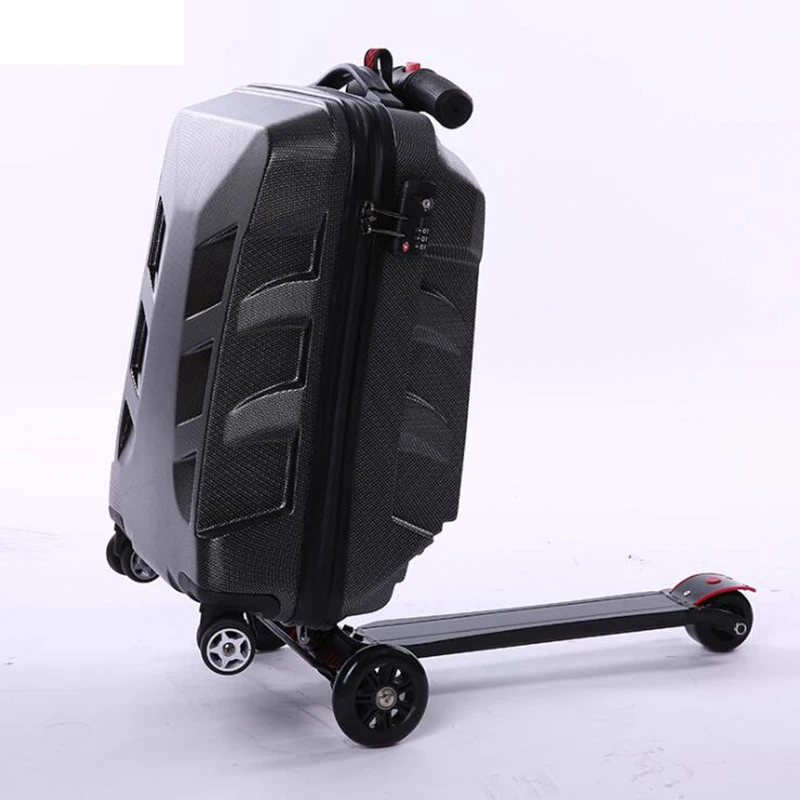 

Carrylove 21" ABS scooter trolley luggage cabin suitcase lazy travel bag for trip