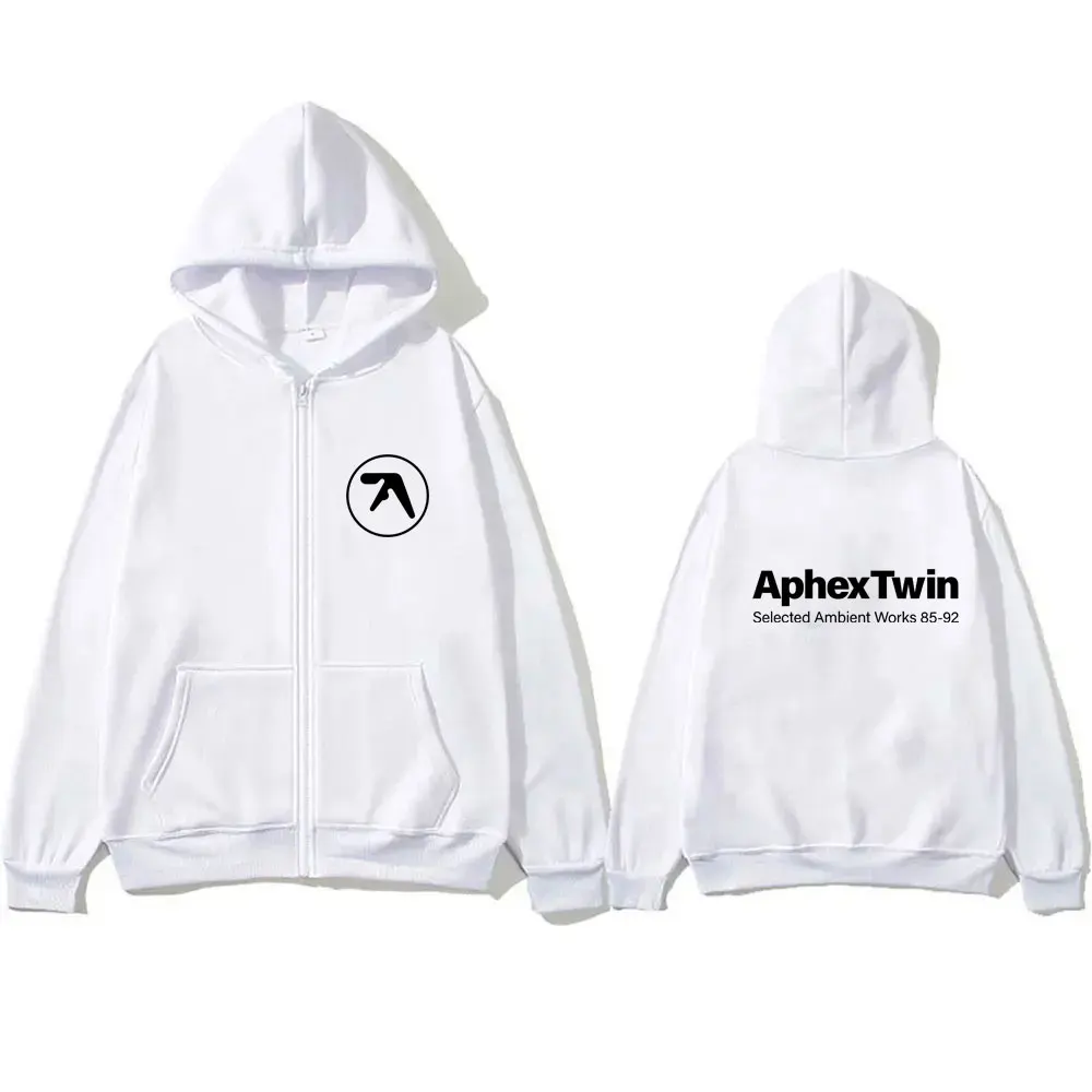 Singer Aphex Twin Selected Ambient Works 85 92, толстовка на молнии с логотипом альбома для мужчин и женщин, модная уличная одежда, мужская винтажная куртка на молнии (art.: 3920d2774fdcb) - 3920d2774fdcb