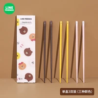 linefriends cartoon cute chopsticks3 pairs