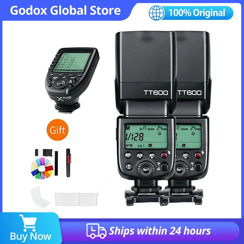 Беспроводная вспышка Godox 2x TT600 2 4G GN60 с триггером Xpro для Canon Nikon Sony Pentax Olympus Fuji -