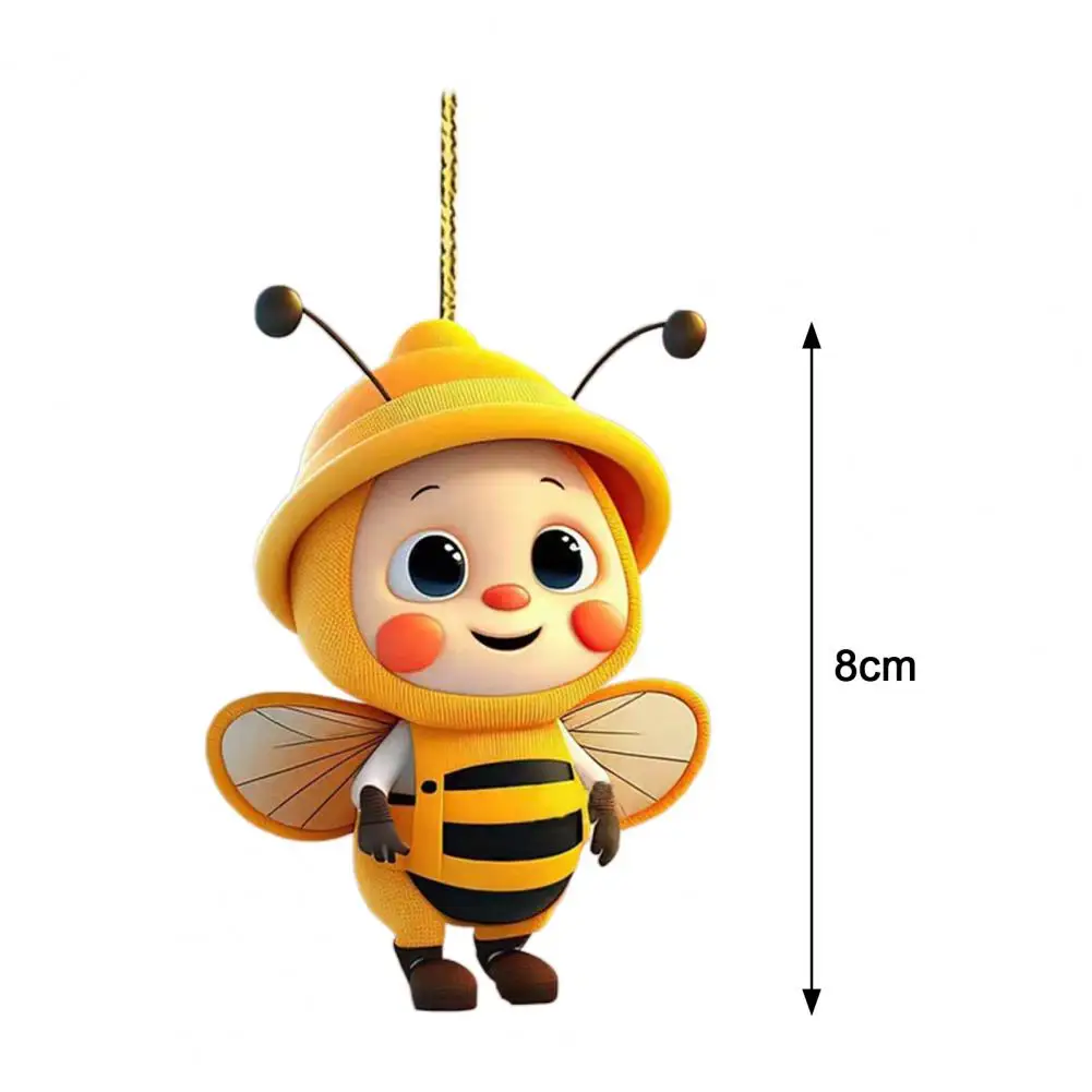 Подвеска в виде мультяшной пчелы двусторонняя акриловая поделка ручной работы
