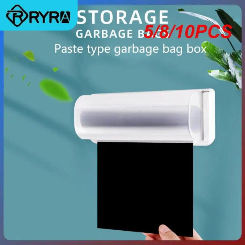 

Home Wall-mounted Garbage Bag Storage Box Plastic Bags Trash Bags Storage Removable Dispenser Kitchen Bathroom Organizers Case