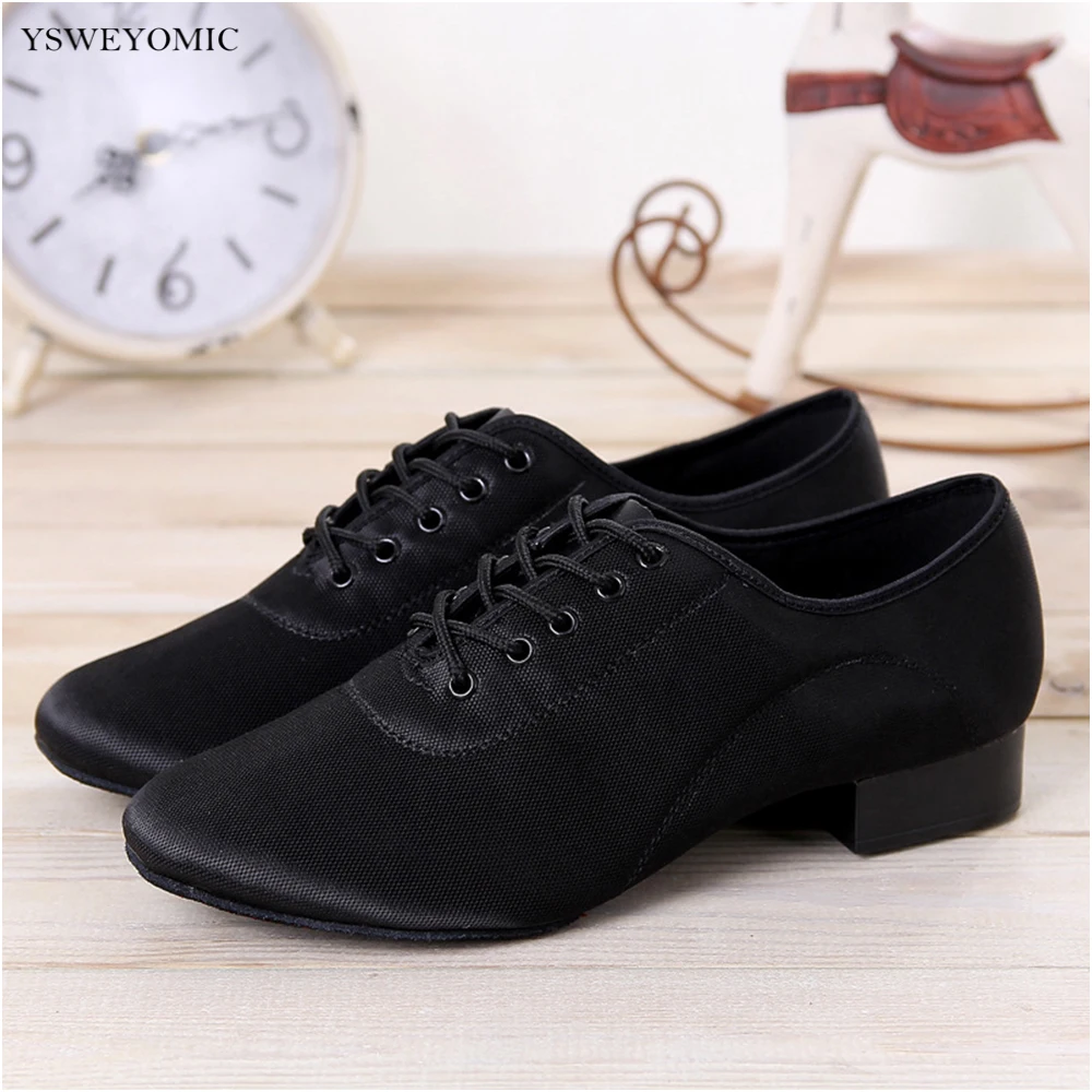 Modern Dance Shoes Men Adult National Standard Latin Ballroom Dance Shoes Low heel 2.5 cm breathable soft Split Outsole