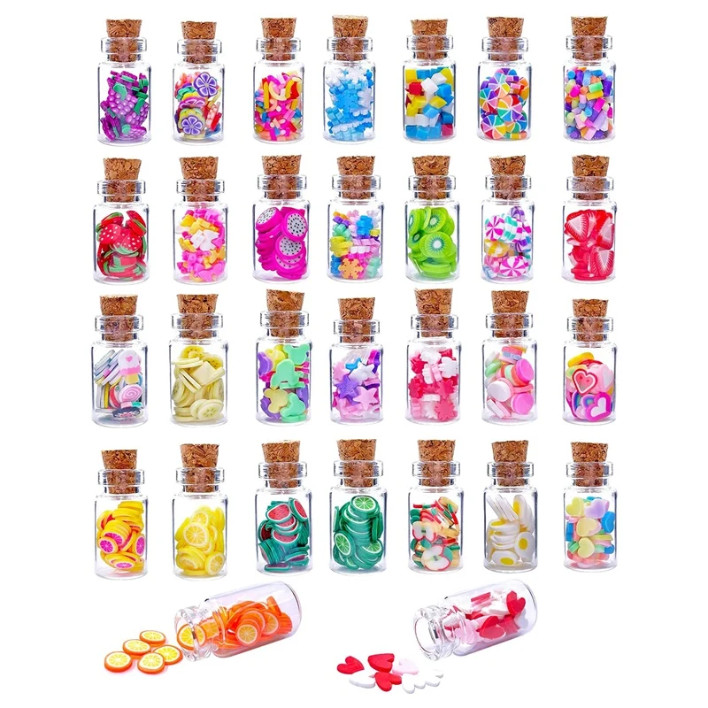 

30PCS 1:12 Dollhouse Mini Food Jar Glass Bottle Dollhouse Kitchen Decoration Mini Fruit Simulation Candy Snack Model