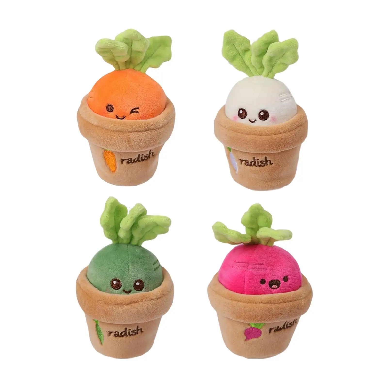 

Carrot Plush Toy Keychain Doll Funny Kids Stuffed Pulling Radish Vegetable