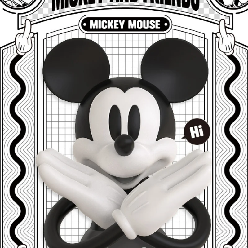 

Мягкая резиновая фигурка Микки из серии Disney Mgl, черно-белая