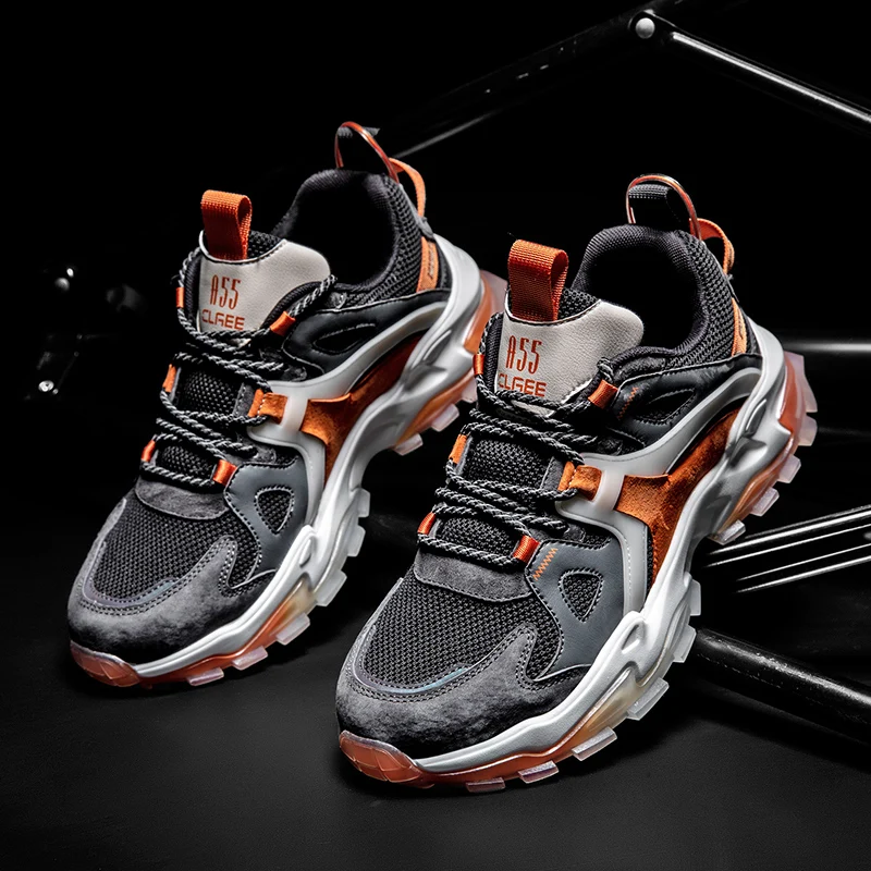 

2022 Summer New Men's Casual Shoes Thick Sole Comfortable Breathable Running Shoes High Quality Fashion Outdoor Sports Man Shoes