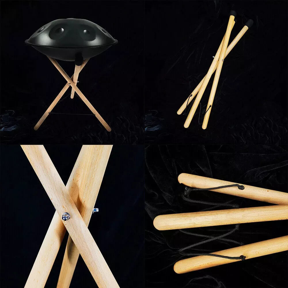 Деревянная подставка Handpan Snare для барабана треугольная твердая Регулируемая