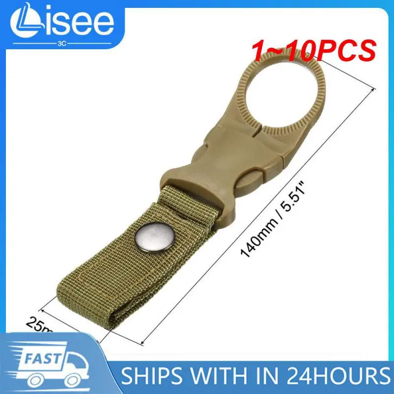 

1~10PCS clasp molle attach Buckle Holder tool webbing backpack Hanger Hook Carabiner Water Bottle clip hang camp hike outdoor