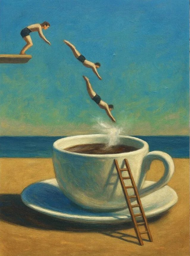 

Кофейный постер для дайвинга