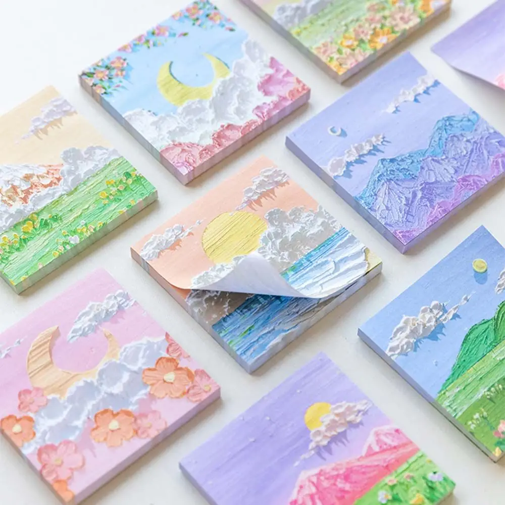 

To Do Notepad Pads Writing Pads Self-Stick Note landscape Oil Painting Sticky Note Sticky Note Paper Memo Pad Memo Note