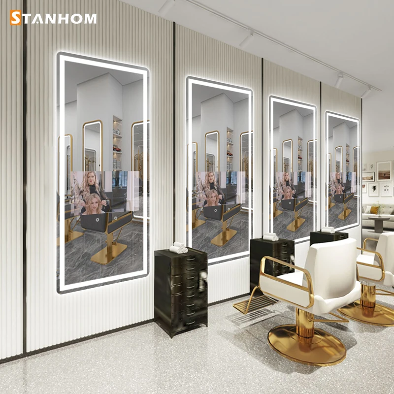 Фото Умное зеркало-телевизор STANHOM с сенсорным экраном, Wi-Fi, Android, сертификатами FCC, CE, RoHS для ванной комнаты и гостиных №5