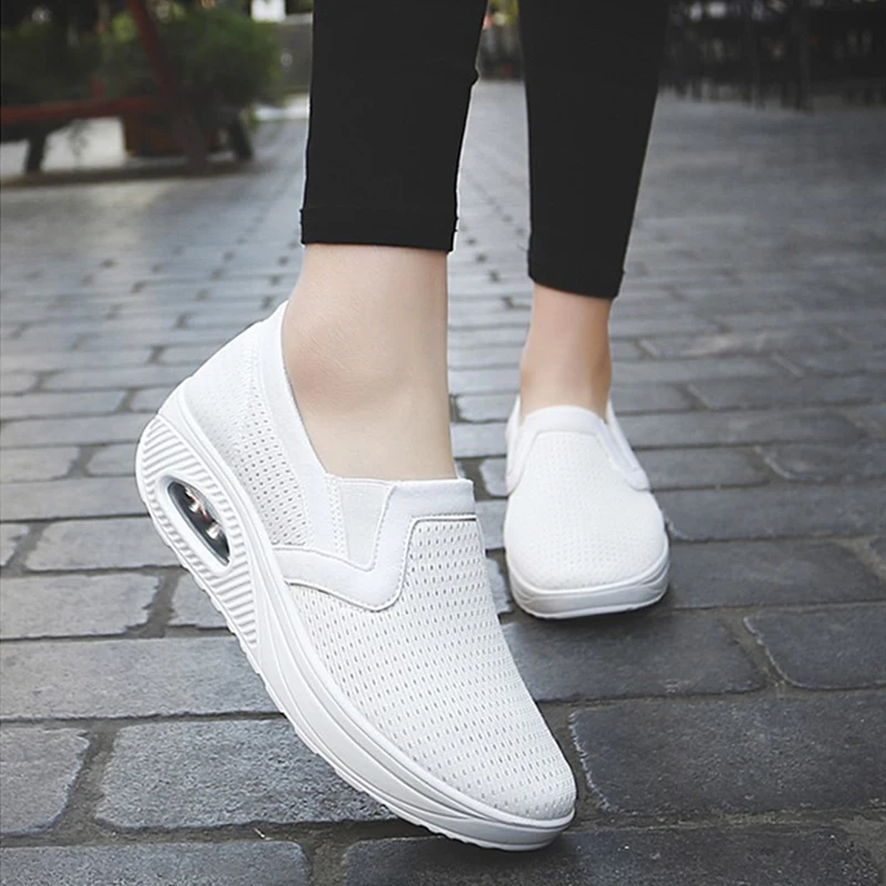 

Women's Sneakers Mesh Breathable Sport Running Shoes Women Air Cushion Sneaker Woman Vulcanize Shoes Ladies Jogging Footwear