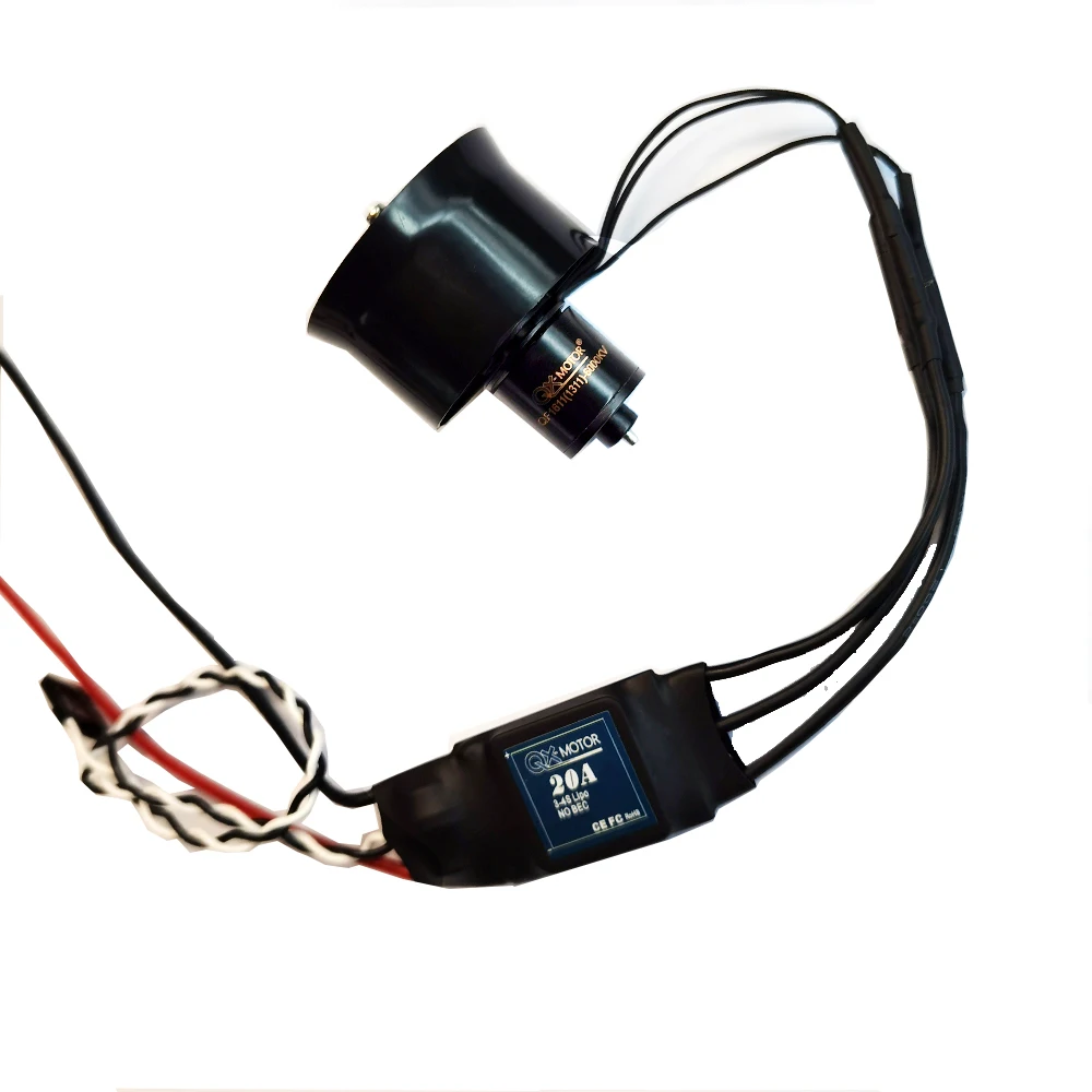 QX-motor 30 мм, 6 лезвий, Ducted Fan EDF 2S 3S 4S, бесщеточный двигатель 20A esc для самолетов с дистанционным управлением, запчасти для моделей автомобилей