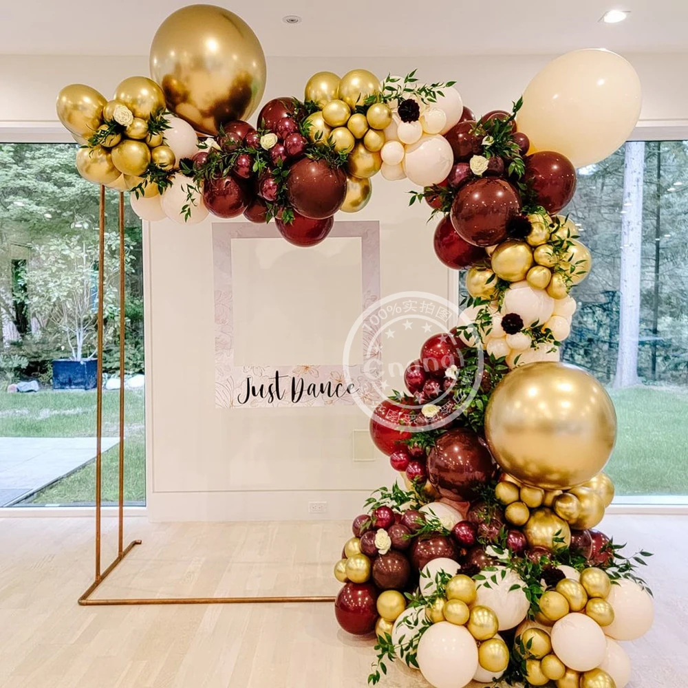 

125pcs Burgundy Wine Red Balloon Garland Arch Kit Metal Globos Bridal Wedding Valentine's Day Proposal Birthday Party Decoratio
