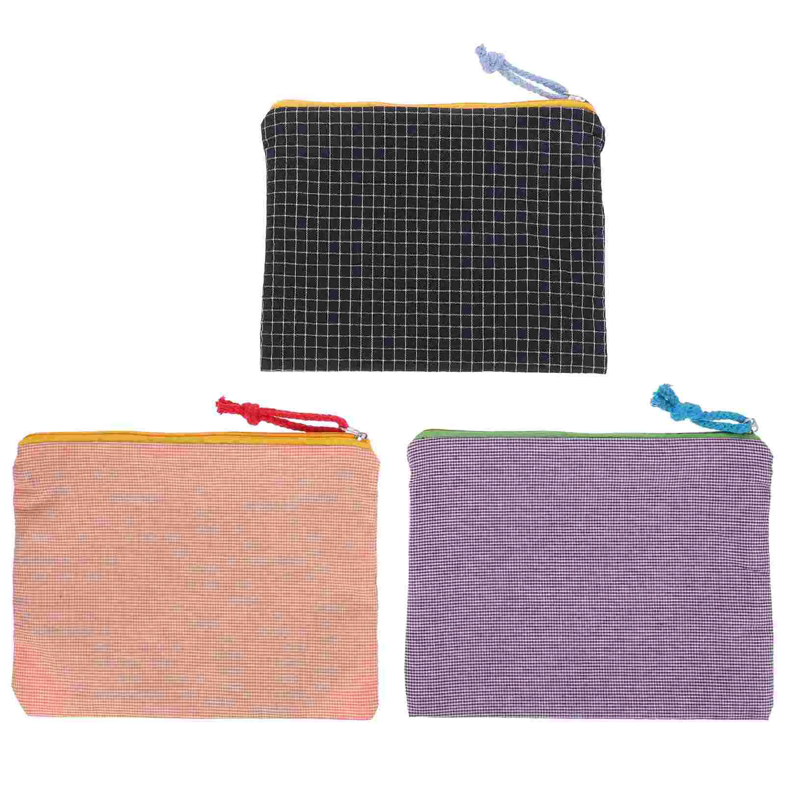 3 шт. пенал большой емкости маленькая клетчатая сумка Miss Travel туалетные