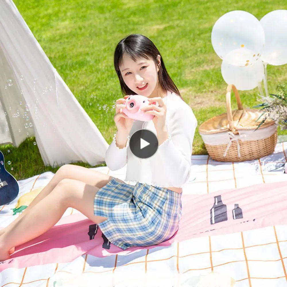 

Ins Wind Picnic Cloth Outdoor Mat Three-in-one Suede Picnic Mat Lotus Leaf Waterproof Effect Waterproof And Moisture Proof