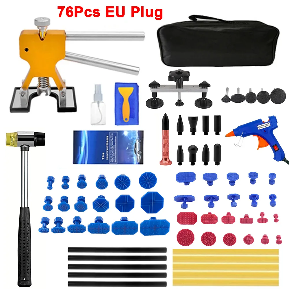 

Инструменты для ремонта вмятин, комплект для беспокрасочного удаления вмятин на кузове автомобиля, с клейкими насадками