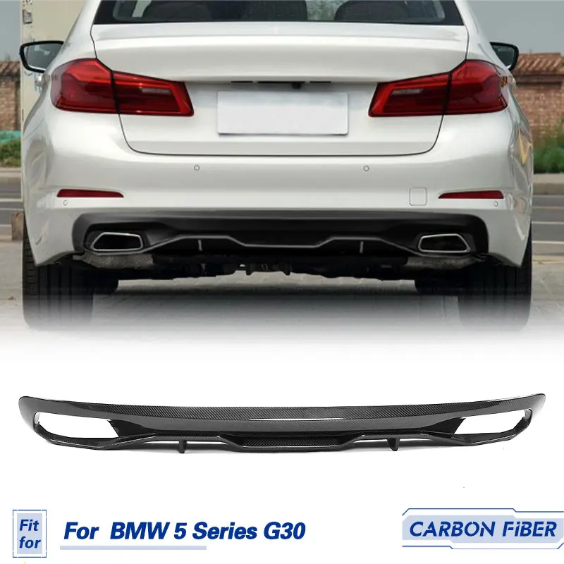 Автомобильный задний бампер диффузор губа спойлер из углеродного волокна для BMW 5