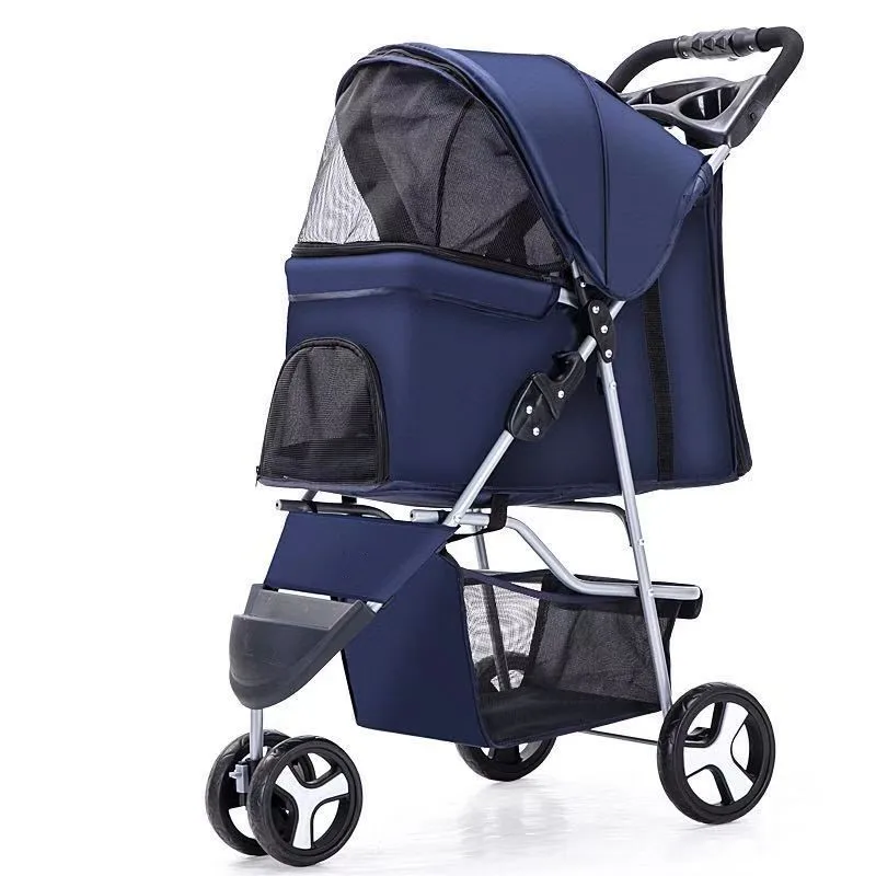 

C&C Wholesale Luxury Pet Stroller Dog Carrier 4 Wheels Pet Dog Stroller For Travel
