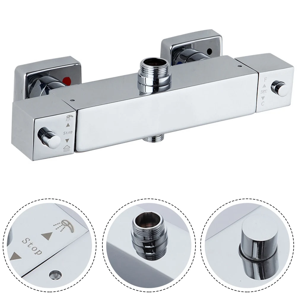 

Temperature Control Inlet Valve Brass Corrosion-resistant Easy To Install For Bathroom Moisture-proof Thermostatic