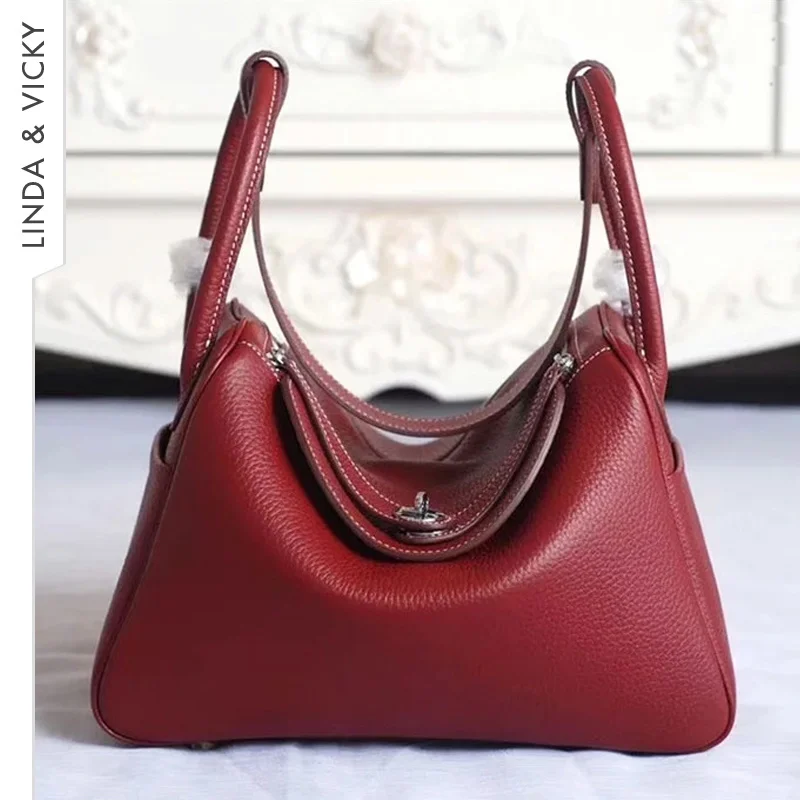 

Women's Bag High Quality Cowhide Shoulder Crossbody Bags Luxury Designer Doctor Lindy Classic Handbag