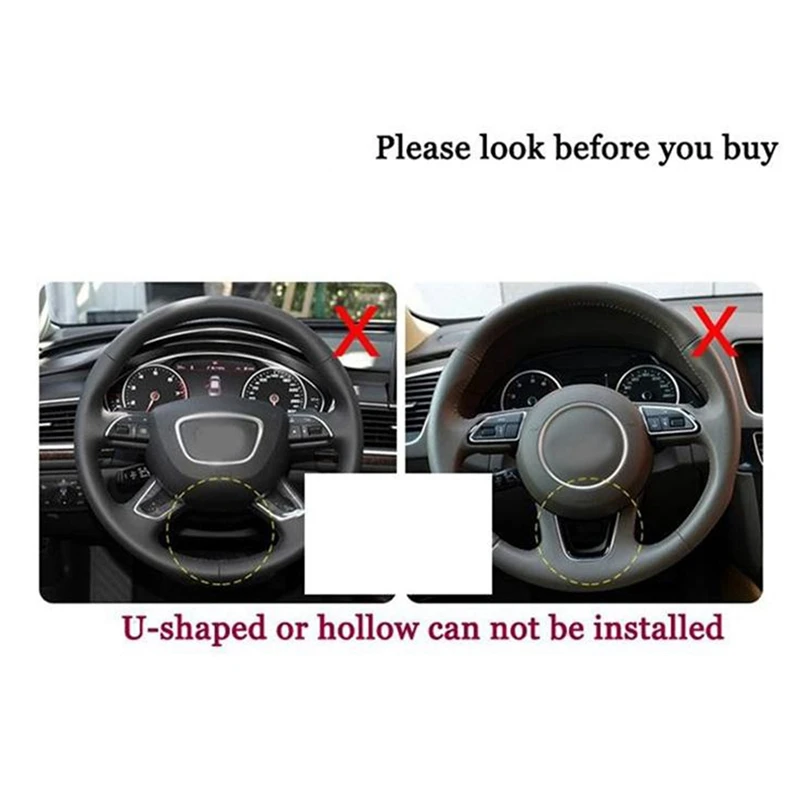 Автомобильная хромированная отделка рулевого колеса наклейка фоторамка для A3 A4