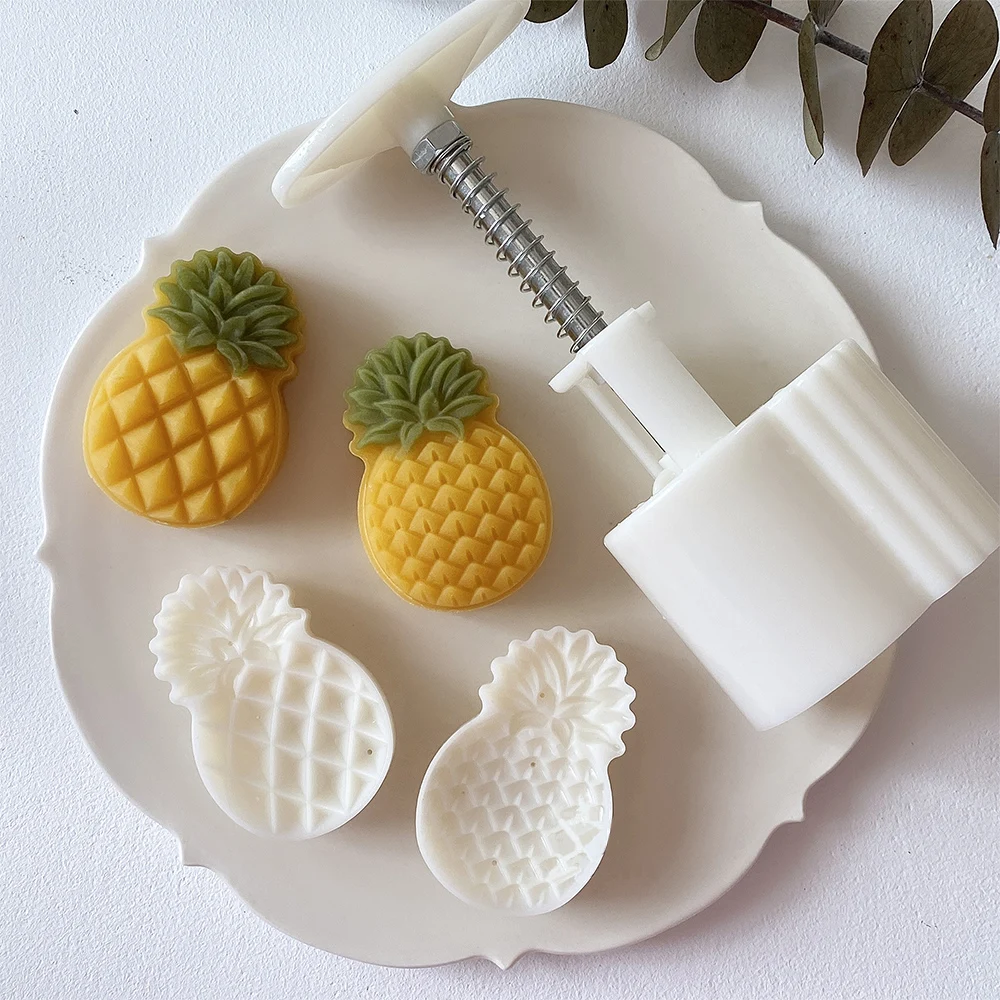

2 шт./компл. форма для фруктового ананаса в форме лунного торта, ручной поршень, кондитерский инструмент для десерта, Аксессуары для выпечки, инструмент для украшения вечерние