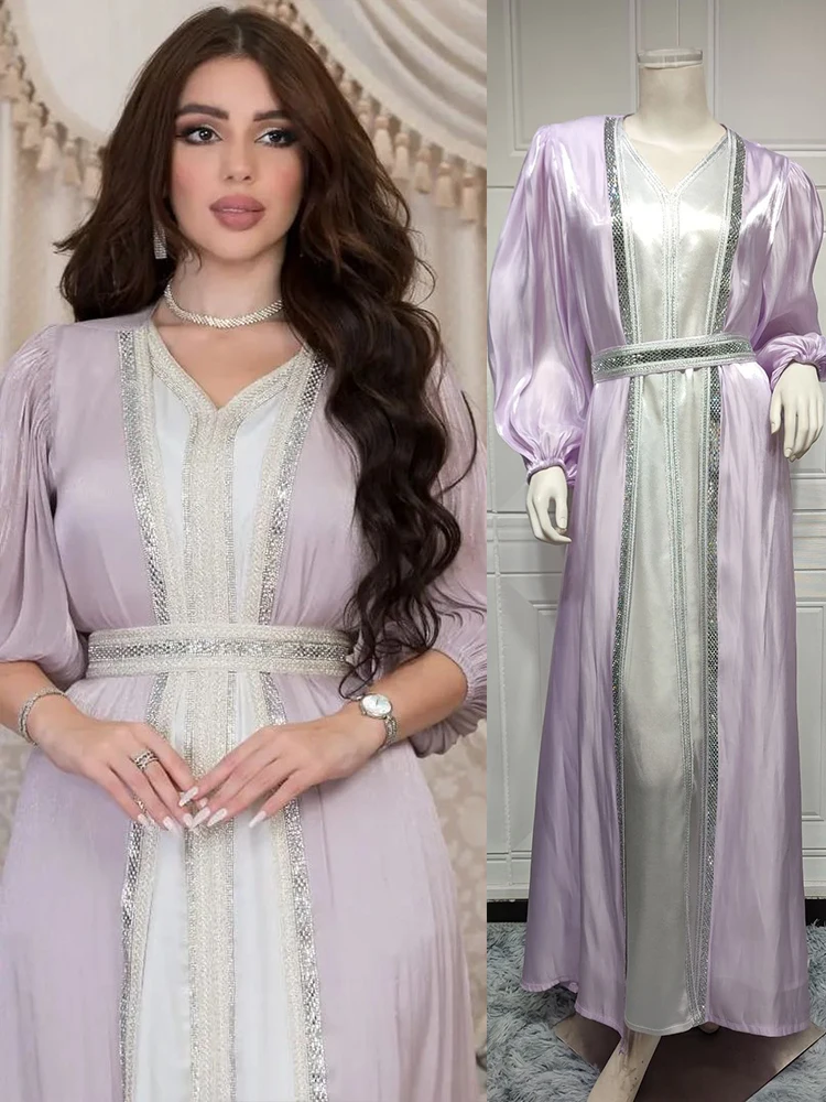 Morocco Party 3-Piece Abaya Dress Set 6