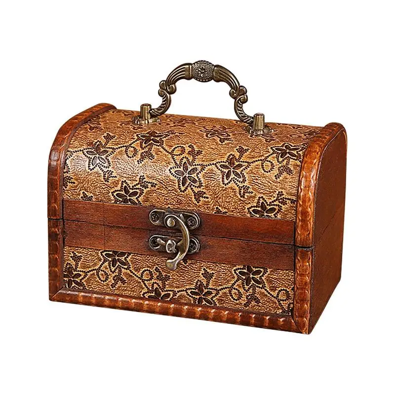 Деревянная шкатулка для ювелирных изделий с замком