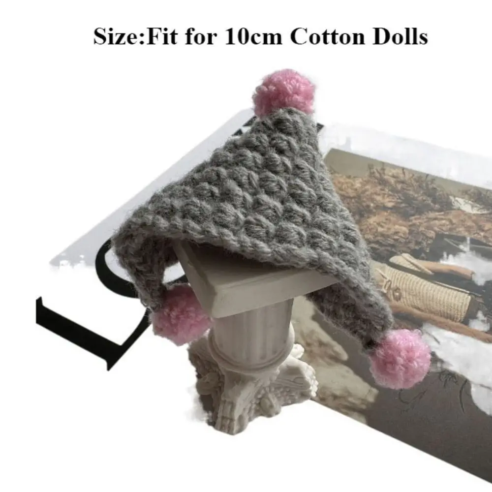 Новая вязаная шапка модная милая повседневная ярких цветов мини-кукла с