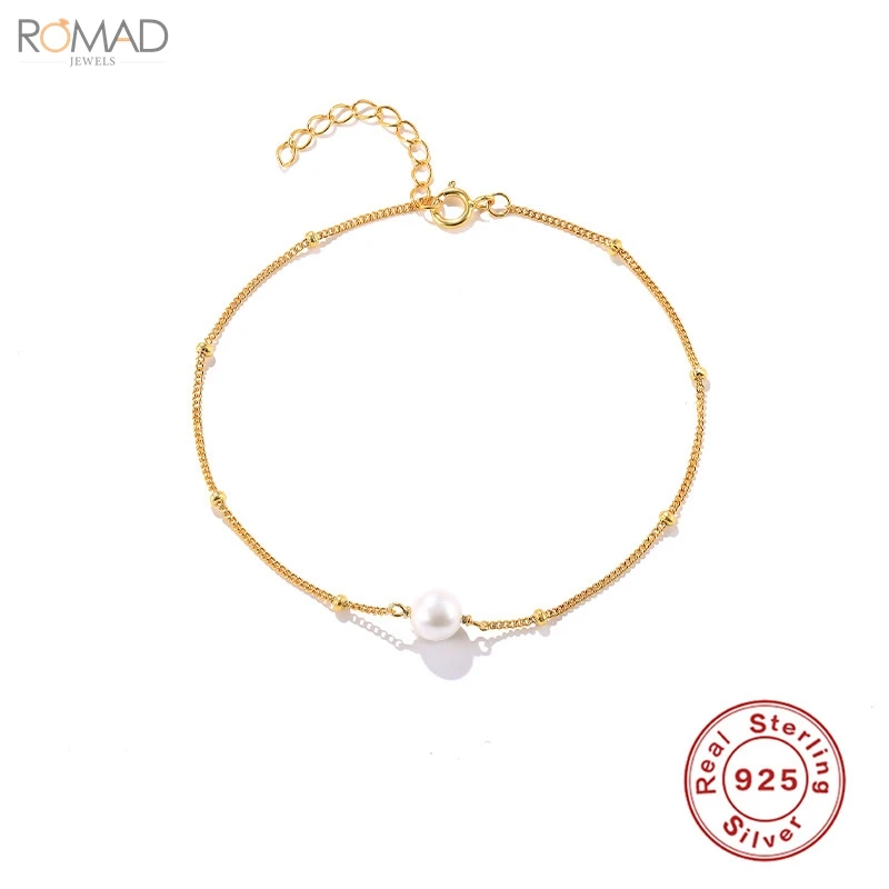 Женский золотистый браслет с подвеской-крестом из серебра 925 пробы |