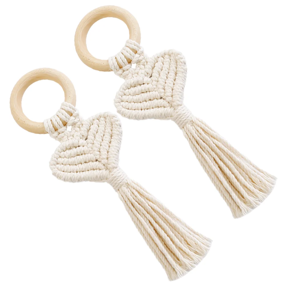 

2pcs Handwoven Napkin Rings Wooden Napkin Buckles Creative Table Decors