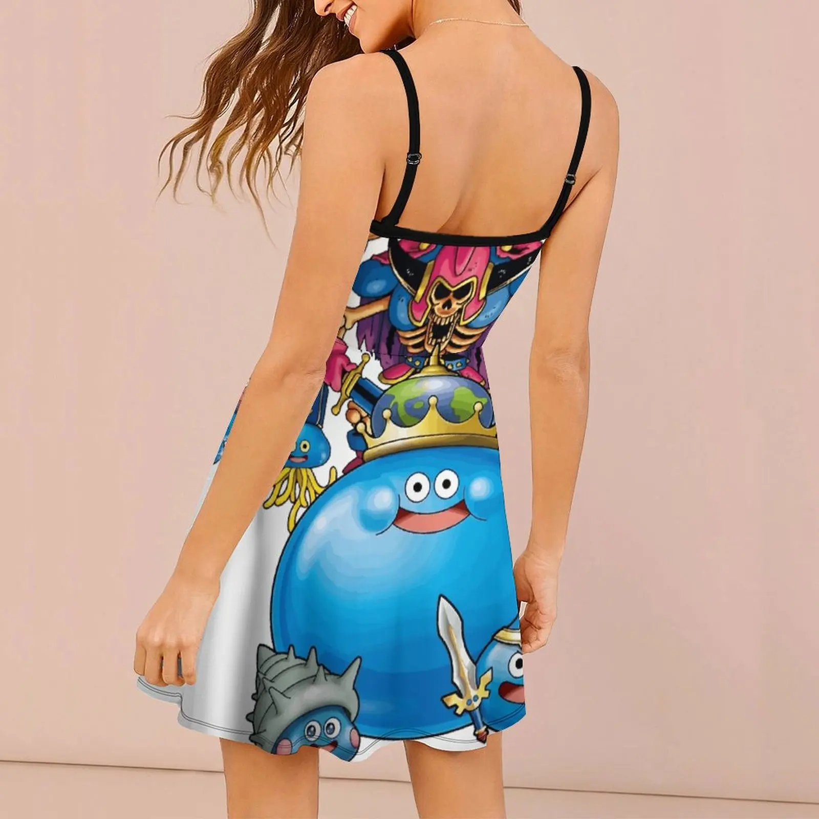 Женское платье на бретельках Dragon Warrior Slimes вечерние Quest необычное экзотическое