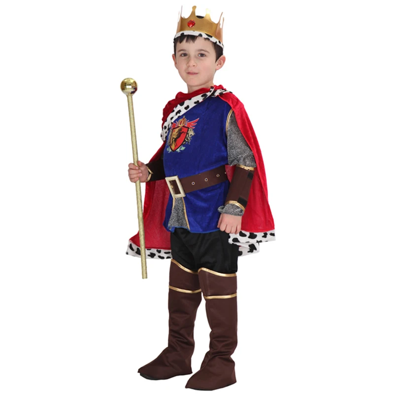 Детская одежда для Дня всех святых В король Принц с украшением в виде короны