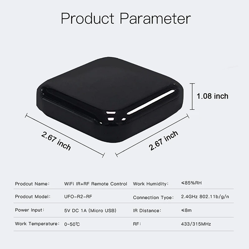 

ИК-пульт дистанционного управления Tuya с Wi-Fi для кондиционера, телевизора, универсальный инфракрасный пульт дистанционного управления для у...