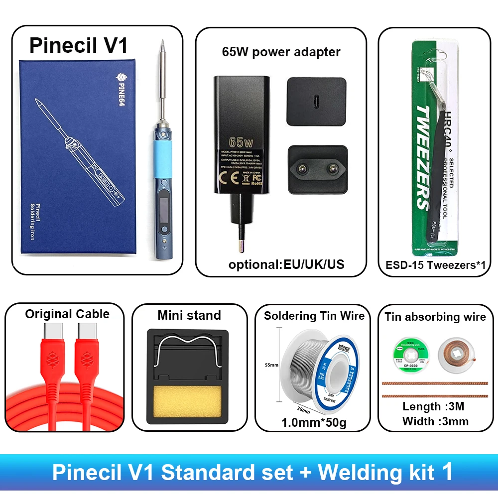 

Портативный паяльник Pine64 Pinecil V1