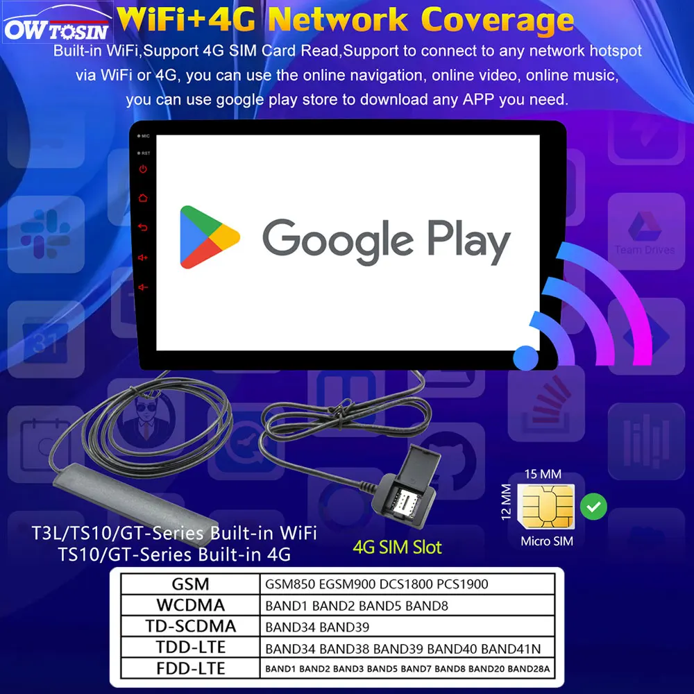 Owtosin QLED 1280*720P 8 ядер + 128G Android автомобильное радио для Toyota Avalon 2012-2018 GPS Автомобильный