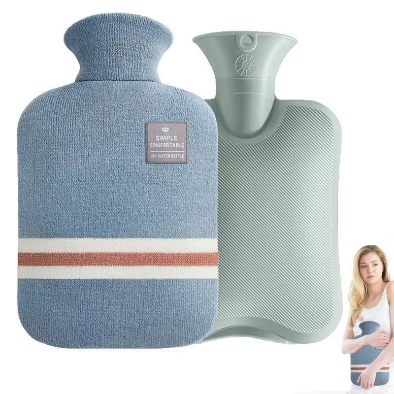 

Hot Water Bottle With Cover Classic Hot Water Bag With Plush Cover 2000ml Hot Wate Bottle For Travel Holiday Gifts