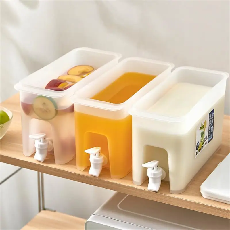 

Household Cool Water Bucket For Kitchen Refrigerator Cold Water Container With Faucet Large-capacity Cold Water Bottle Lemonade