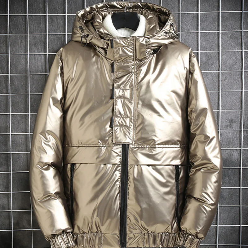 

Men's White Duck Down Jacket Warm Hooded Thick Puffer Jacket Coat 2022 Male Casual Windbreaker Overcoat Thermal Winter Parka