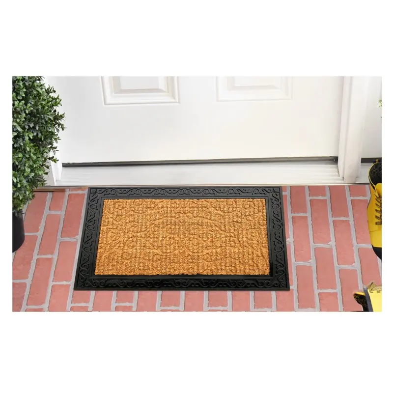 

Non-Slip Entrance Rug Elegant Non-Slip Life Scroll Doormat, 18"x30" Entrance Rug, Perfect for Home Entrances.